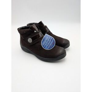 Romika Boots Womens Size 6.5 Brown Suede Ankle Waterproof Wedge Comfort Booties